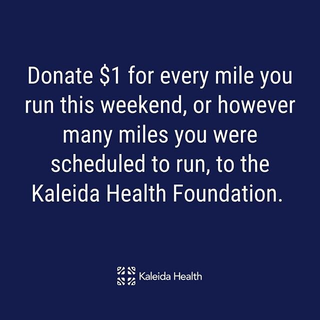 The 20th anniversary Buffalo Marathon weekend would've been this upcoming weekend, and we all share in the disappointment of not being there in person this year. 😒🏃&zwj;♀️
----------
We believe a great way to come together and show support for fitn