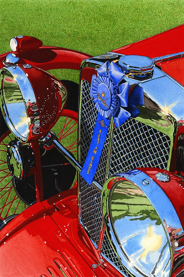 Foreign & Sports Cars, Best in Class, MG, MG J-2, Automotive Art, Automotive Fine Art, Dan McCrary Art