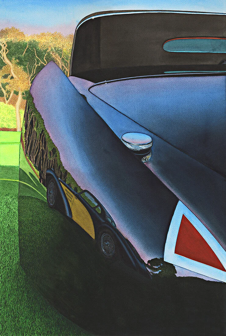 Classic Cars, Bugatti Island, Automotive Art, Automotive Fine Art, Dan McCrary Art, Bugatti Type 57