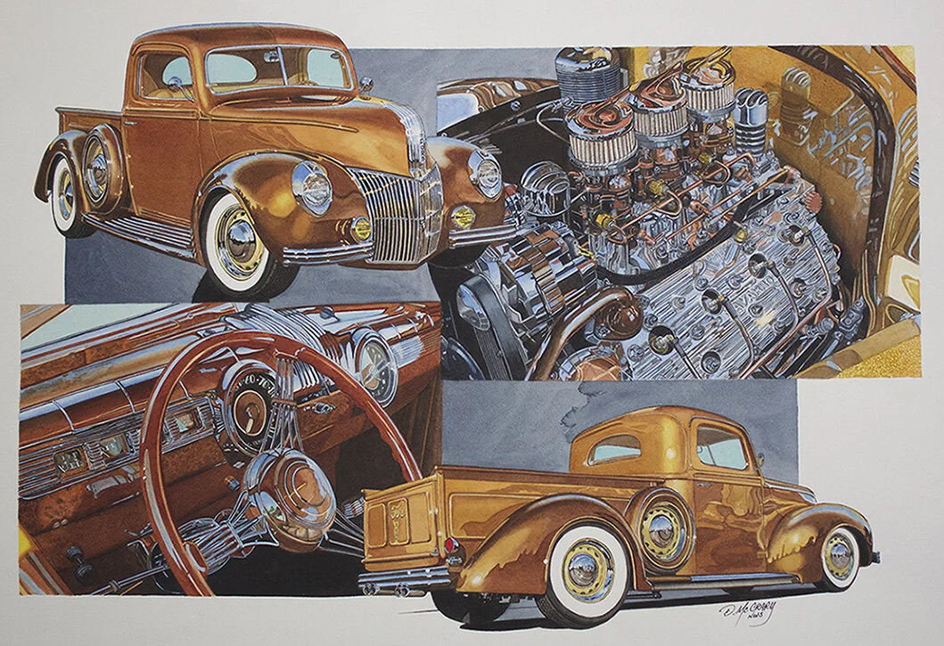 Originals, Root Beer Float, Automotive Art, Automotive Fine Art ,Dan McCrary,