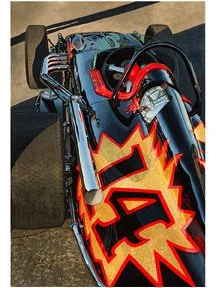 Automotive Art, Automotive Fine Art, Race Cars, Number 14, Inianapolis 500, Indy Race Cars, Roger McCluskey, Indy Roadsters