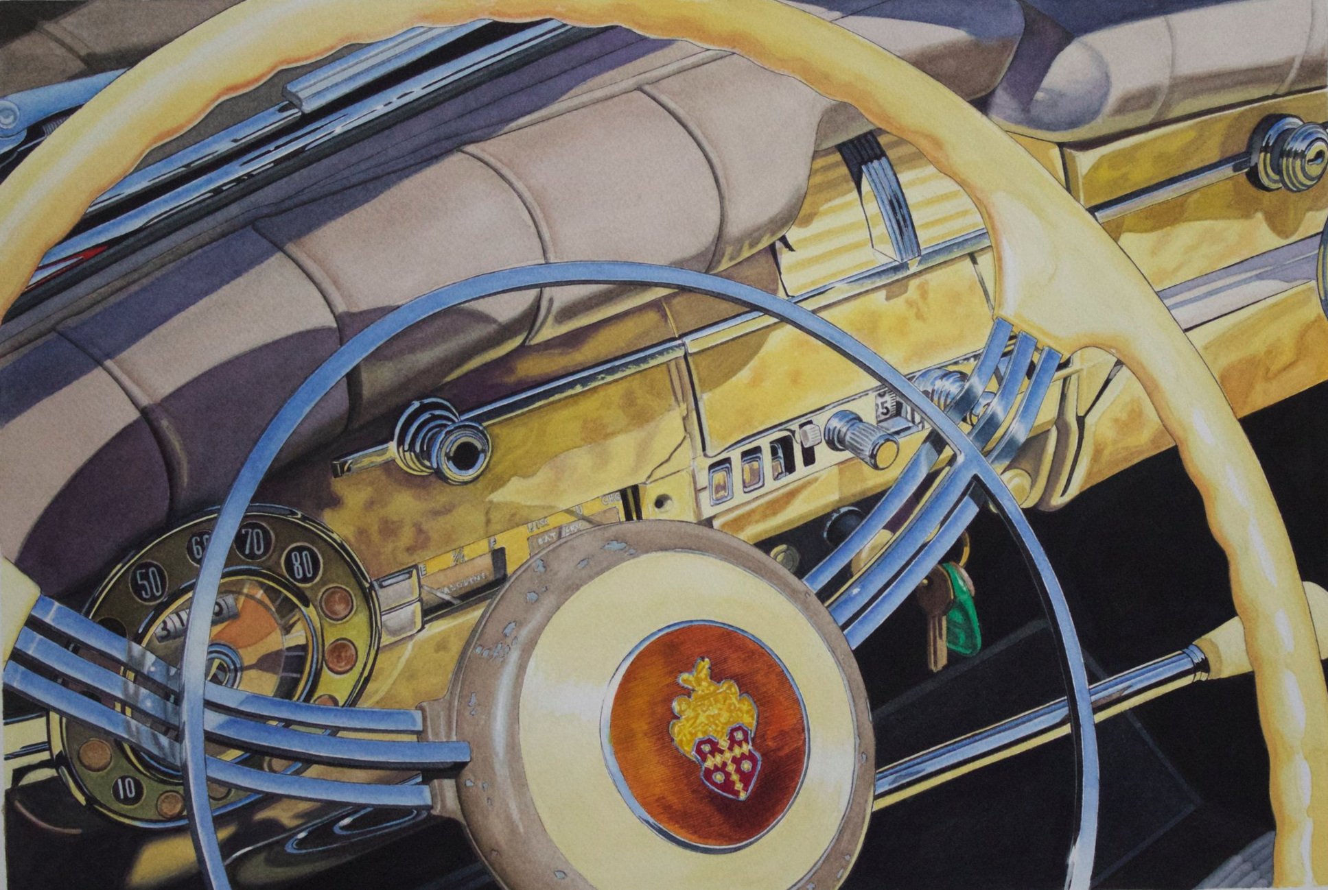 Classic Cars, The Dashing Mister Darrin and His Daring Dashboard, Automotive Art, Automotive Fine Art, Packard, Classic Packards