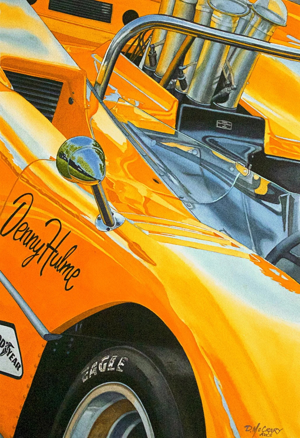Denny's Bad Ride. automotive art, McLaren, Can-Am Series, Denny Hulme, Race Cars, Automotive Fine Art, Dan McCrary Art