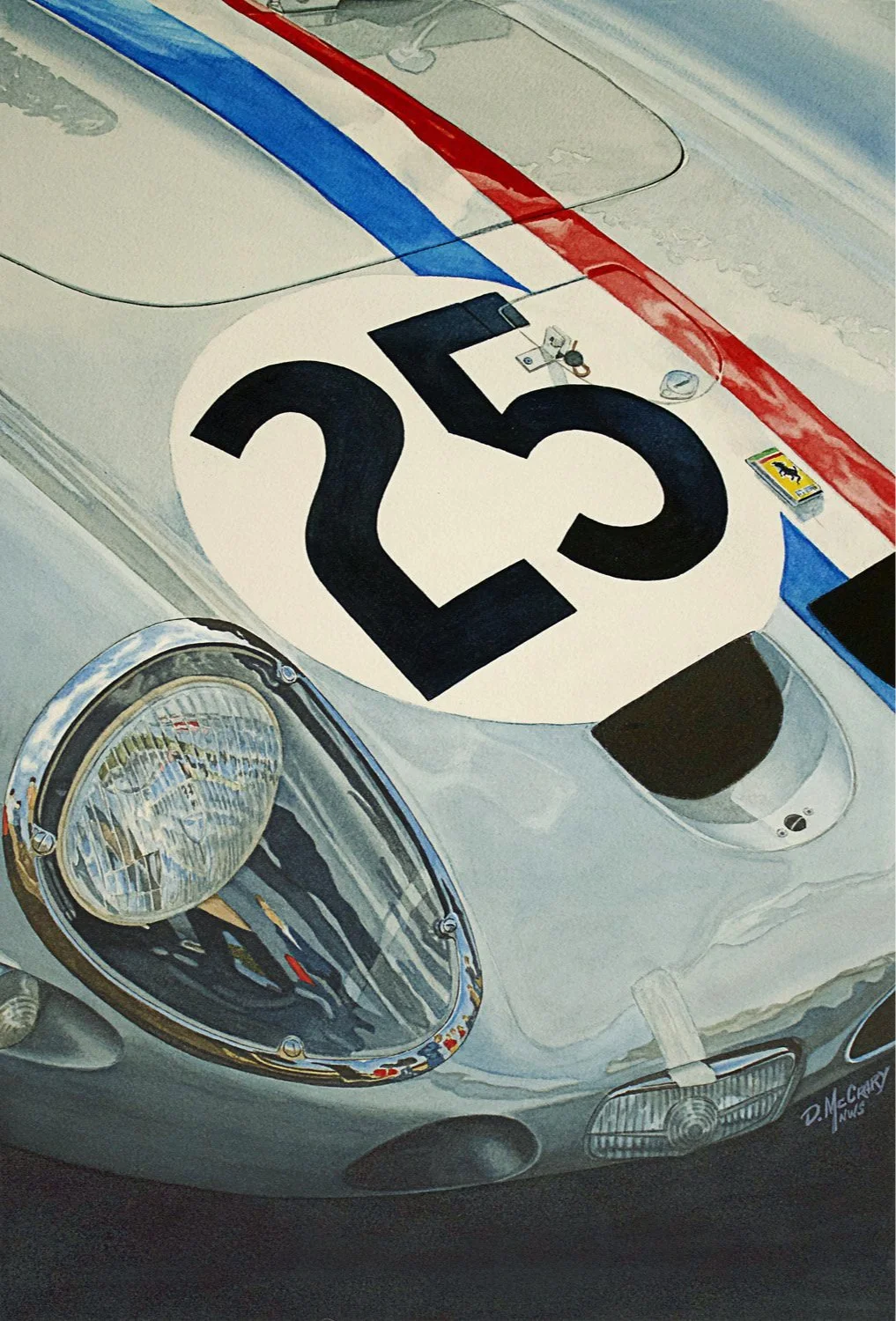Foreign & Sports Cars, Number 25, Ferrari, Automotive Art, Automotive Fine Art, Ferrari Art, 250 GTO, Ferrari 250 GTO, Dan McCrary Art