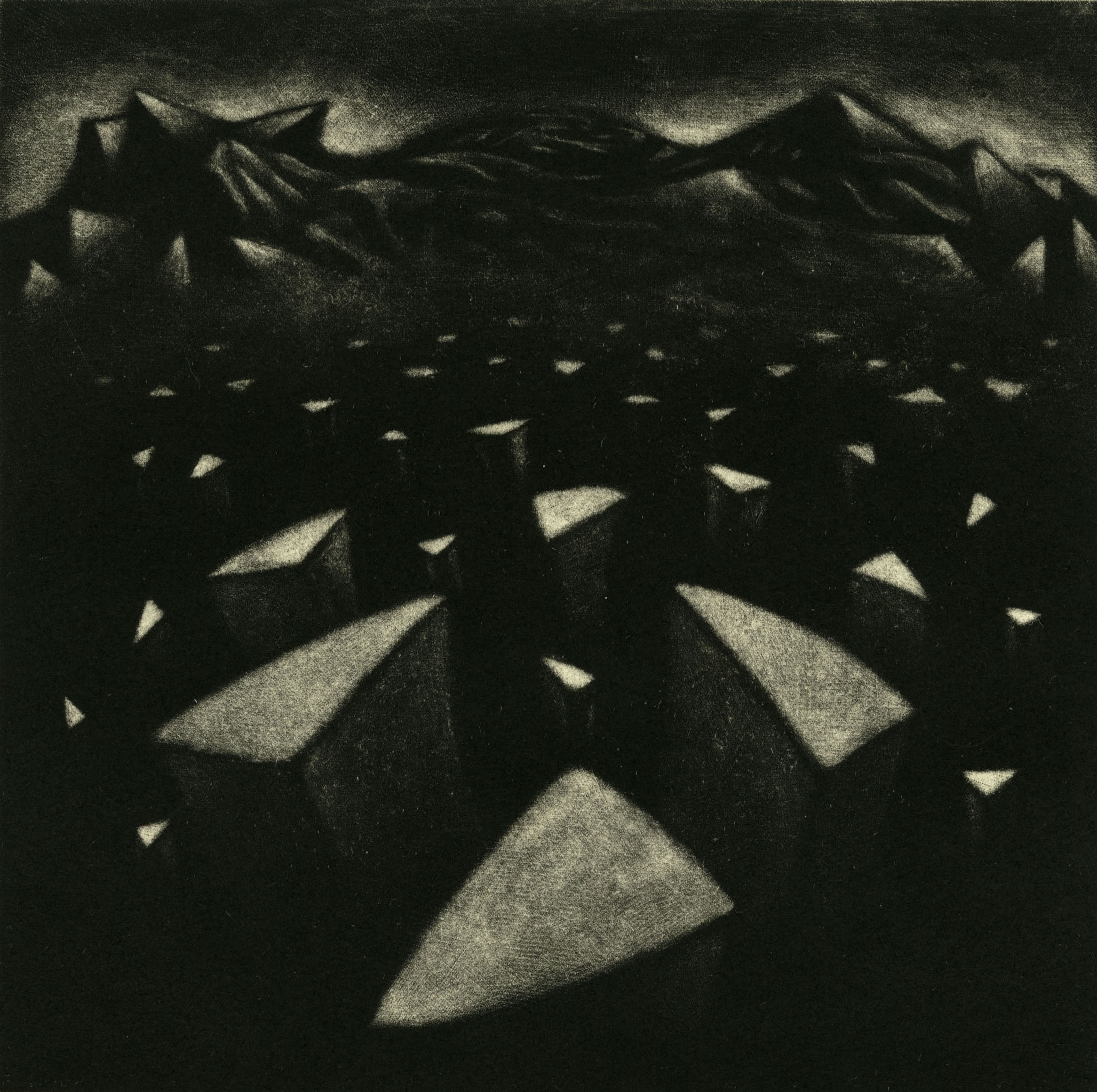 Step, Mezzotint, 6.5 x 6 in. 2014.