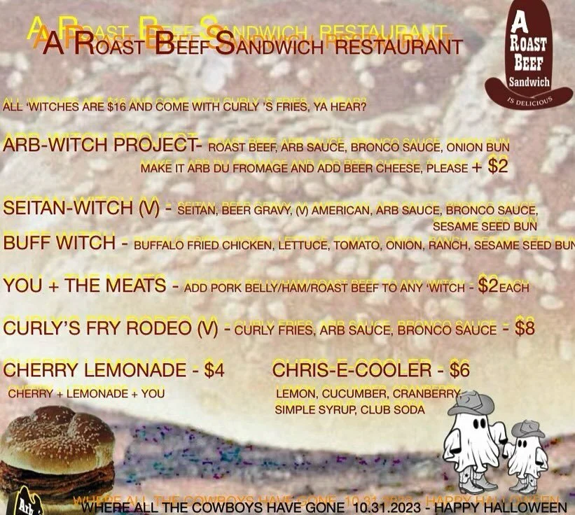 Our holiday alter ego &ldquo;Arb&rsquo;s Restaurant&rdquo; opens and closes Tuesday, October 31st - stop in for scary good specials in addition to our classic Comet Cafe menu. All day! 9am to 9pm. Curly fries and tasty pies!