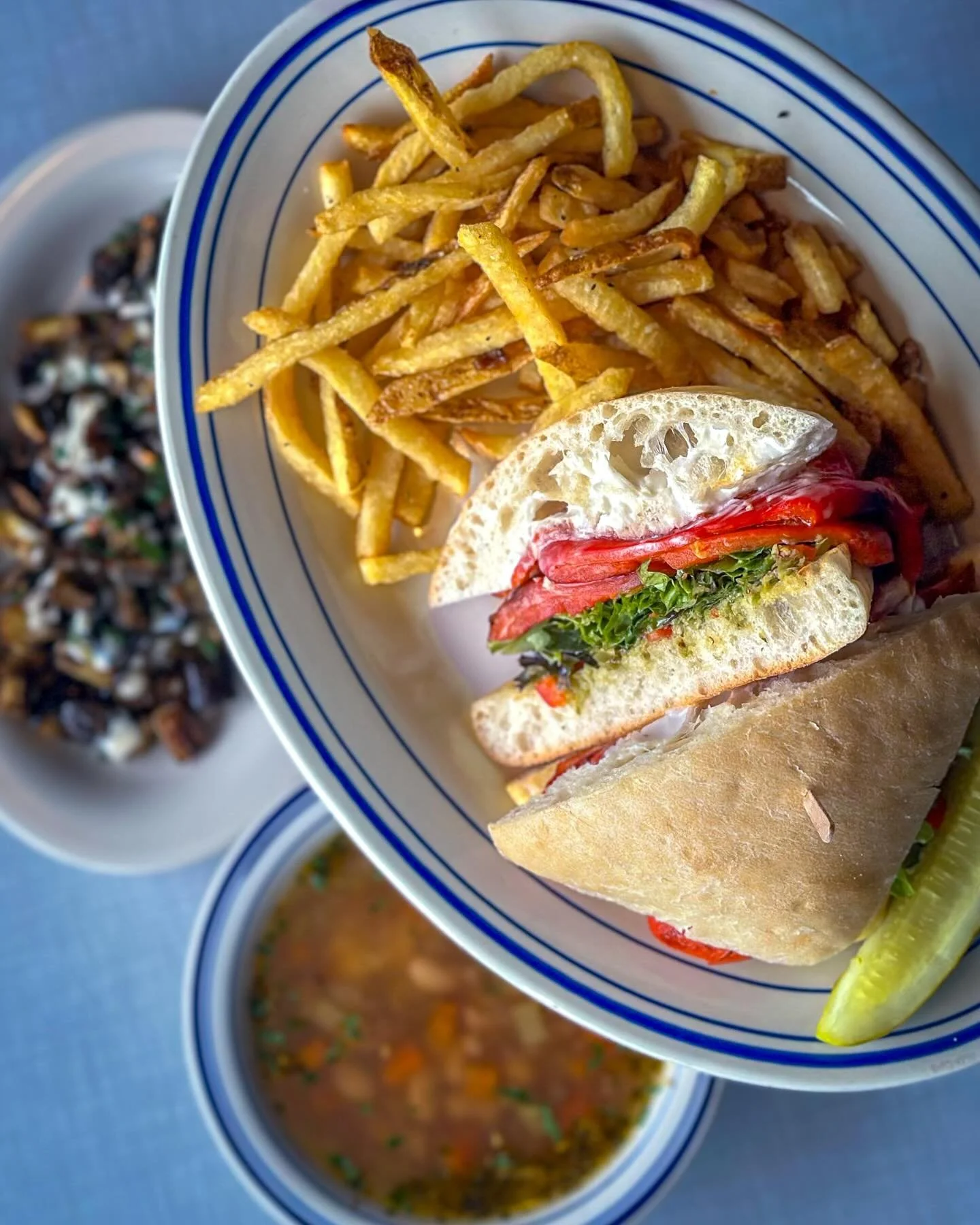APRIL

Y&rsquo;all it&rsquo;s April and we have a royal TON of new specials. 

SANDWICH
VEGAN SANDWICH (okay this one is a wrap)
ENTREE 
SOUP
VEGETABLE

Think you can guess what they are? 
Give it a shot ⬇️

(Just wait til you see our drink specials)