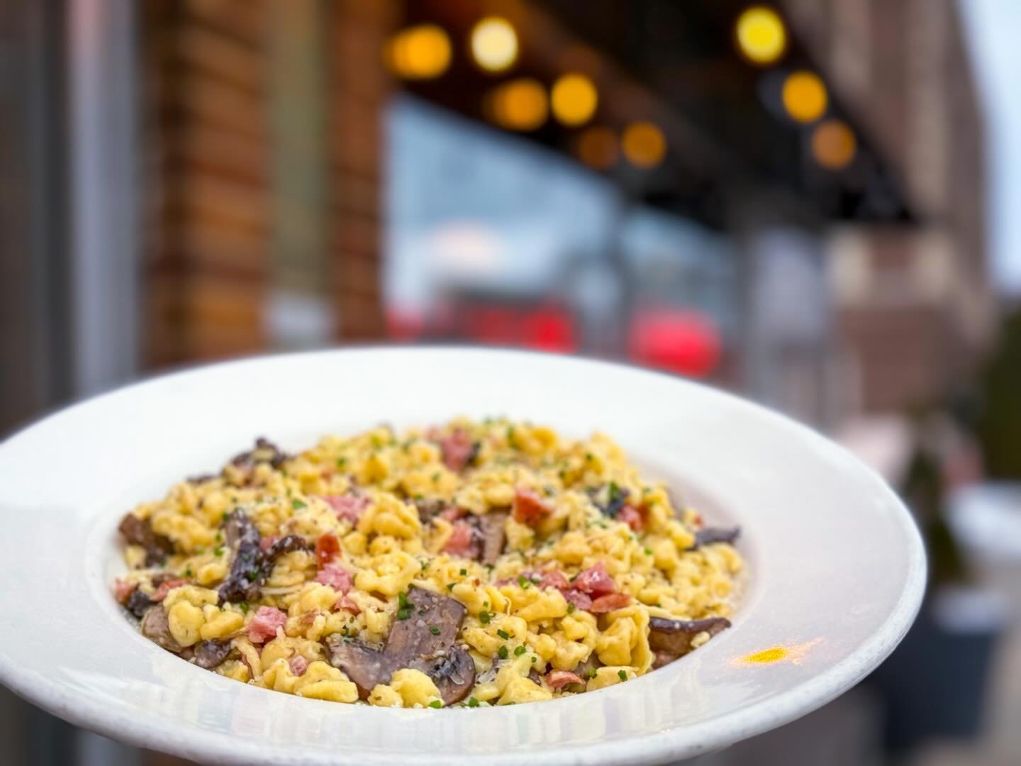 KRAMPUS IS HERE
Snow is down. Celebrations are happening. 
We&rsquo;ve made some specials in response:

THE YULE LORD
Chef Alex&rsquo;s specialty. 
Housemade Spaetzle, roasted mushmrooms, @hometownsausage Cheddarwurst, Parmesan, Topped with Chives.


