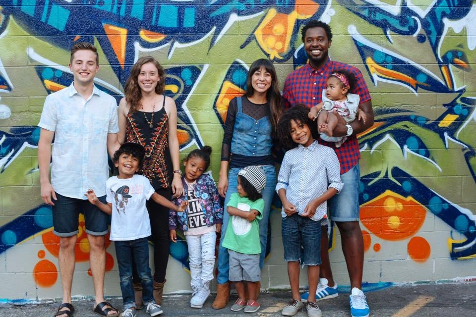 Ryan & Michelle Chatterton, Becca, Marlon Caleb, Eden, Boaz, Judah, Haddie. 