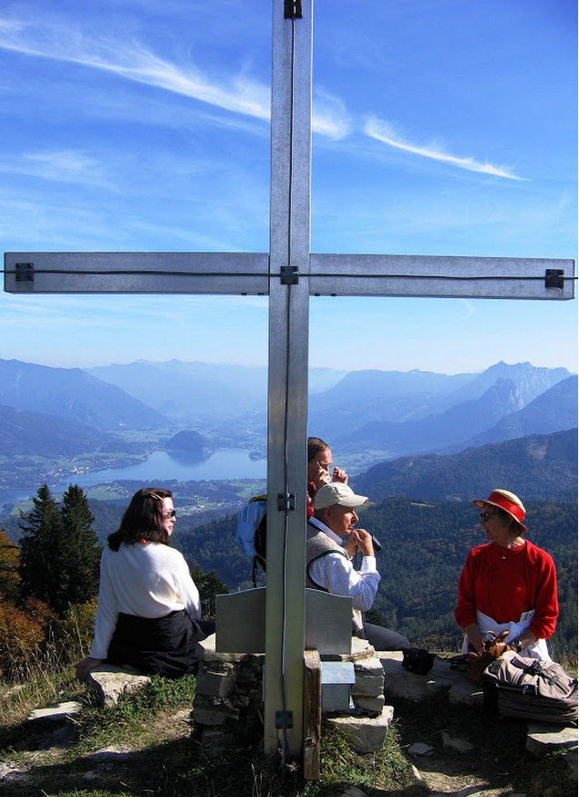 Under the Cross on Zwölferhorn Mountain