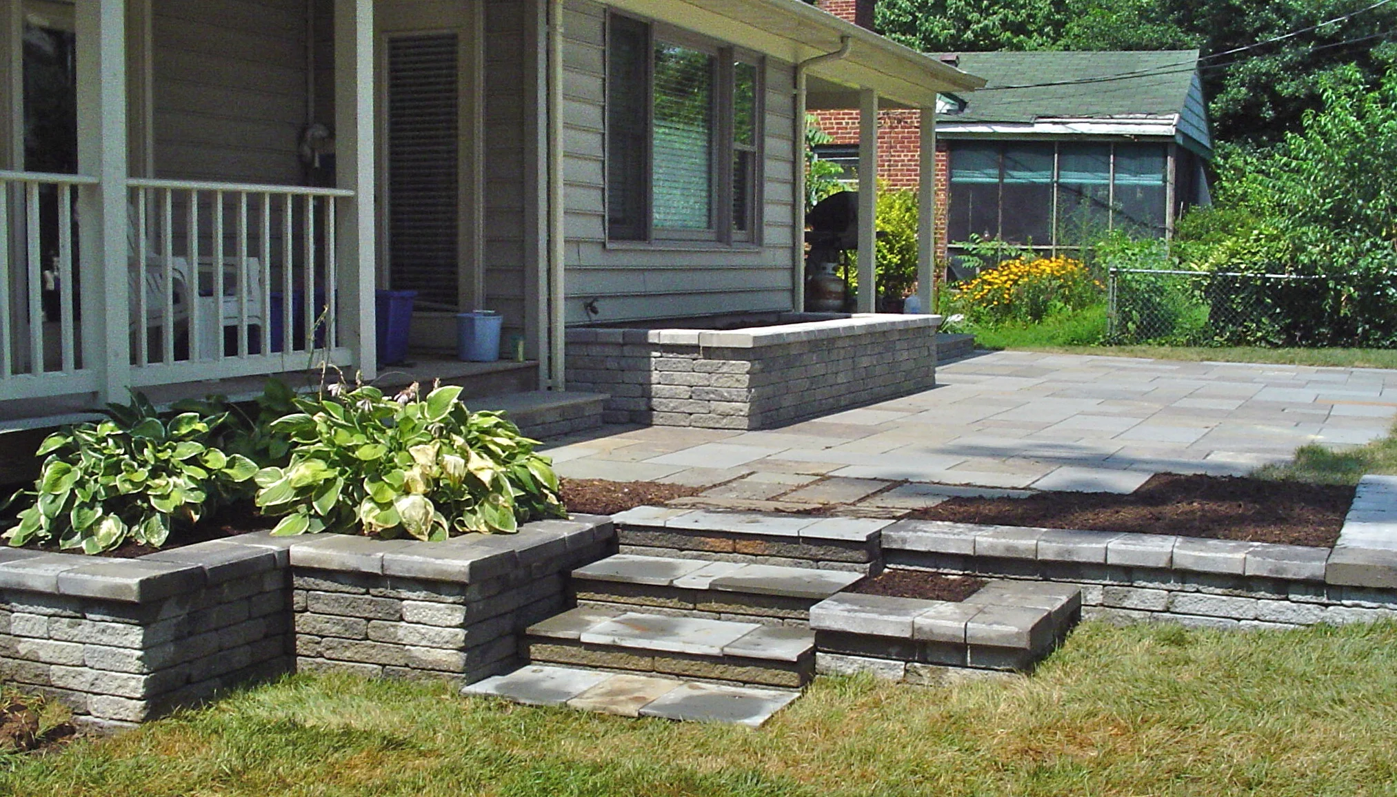  Tiered planters and patio 