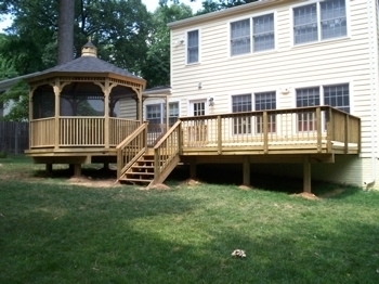 Deck and gazebo, design and construction