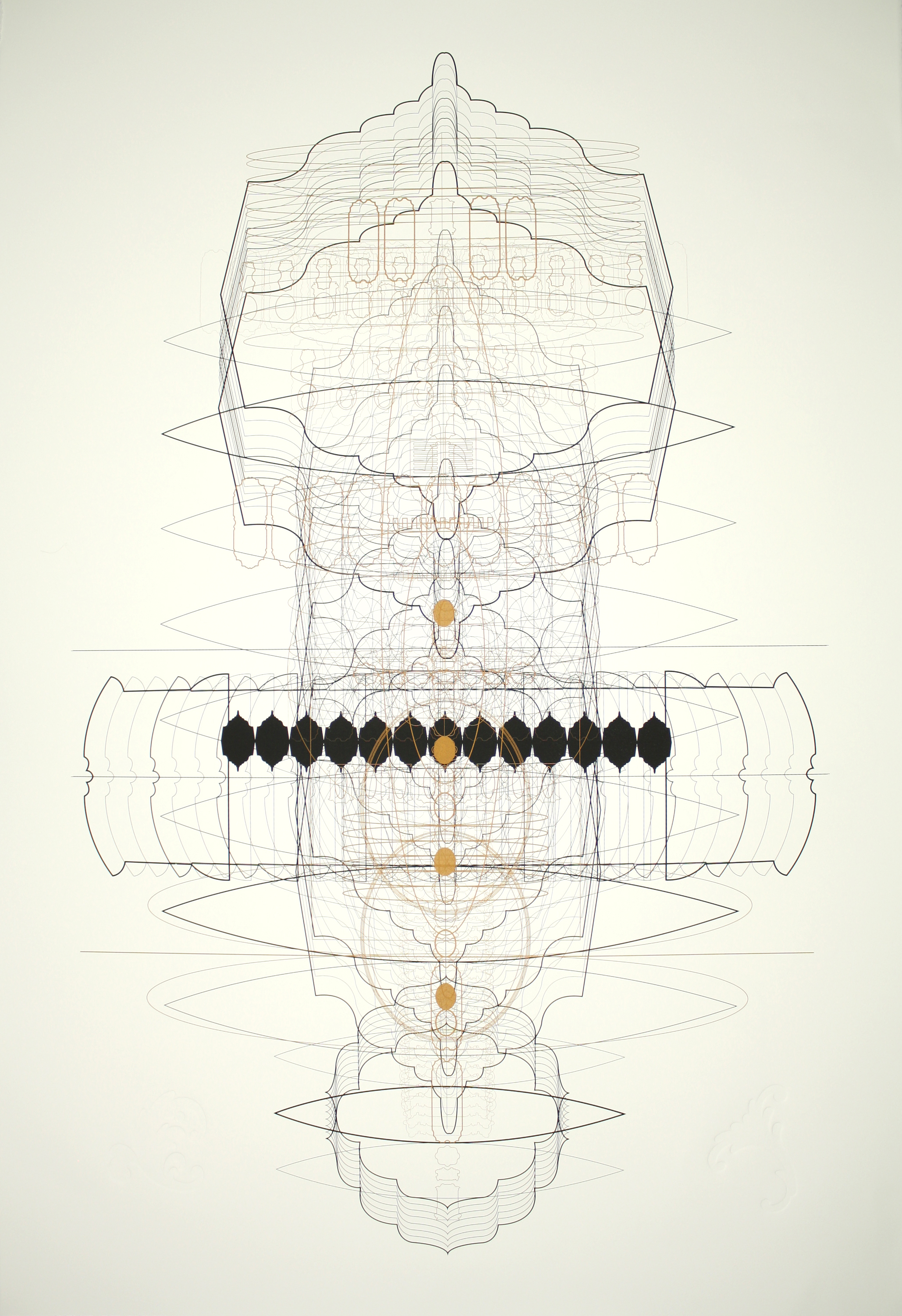 Voice of the People #2. Silkscreen, ink, and marker on paper, 30" x 44"