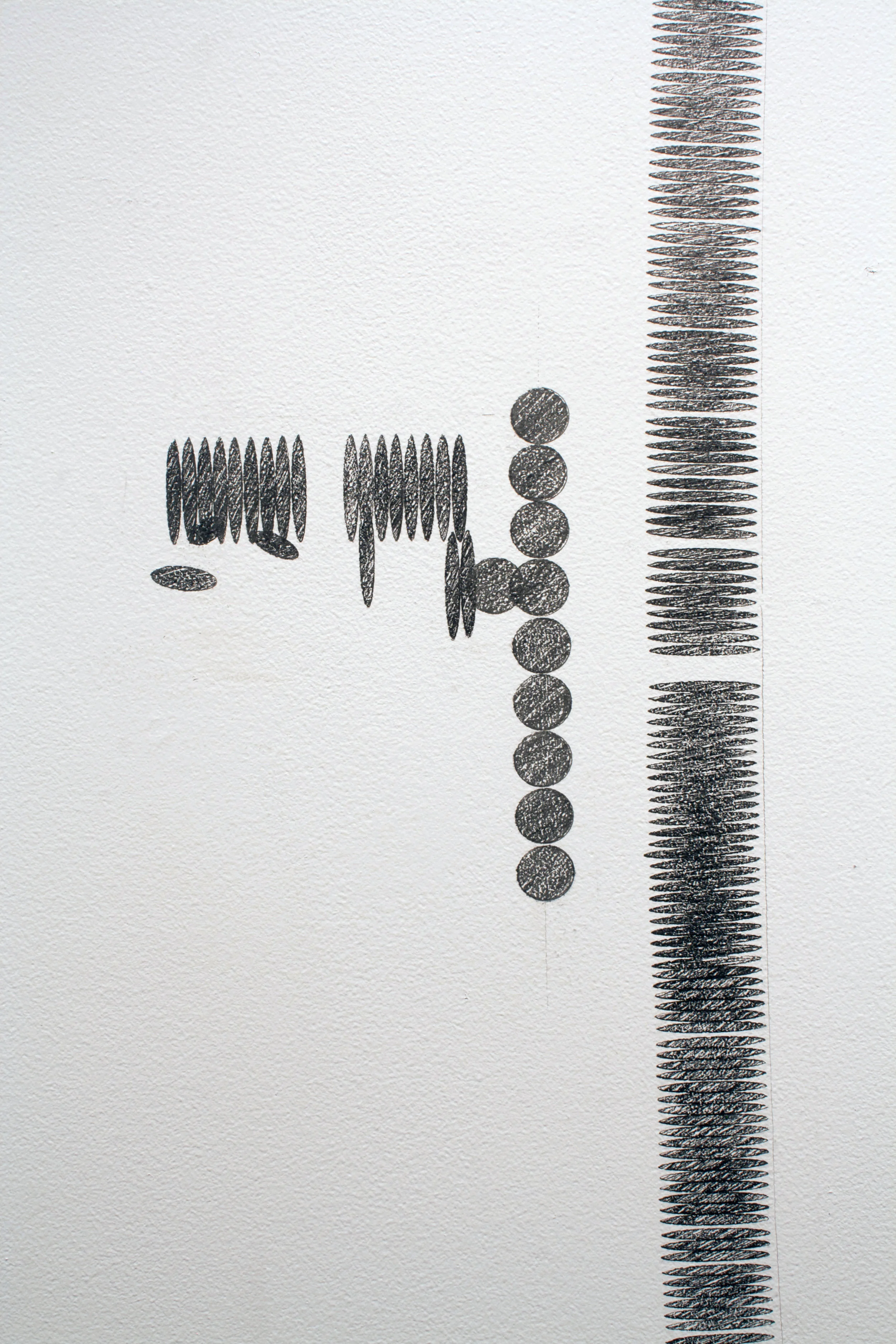 Detail of larger work installed at Tuckunder Gallery, Minneapolis. 32" tall