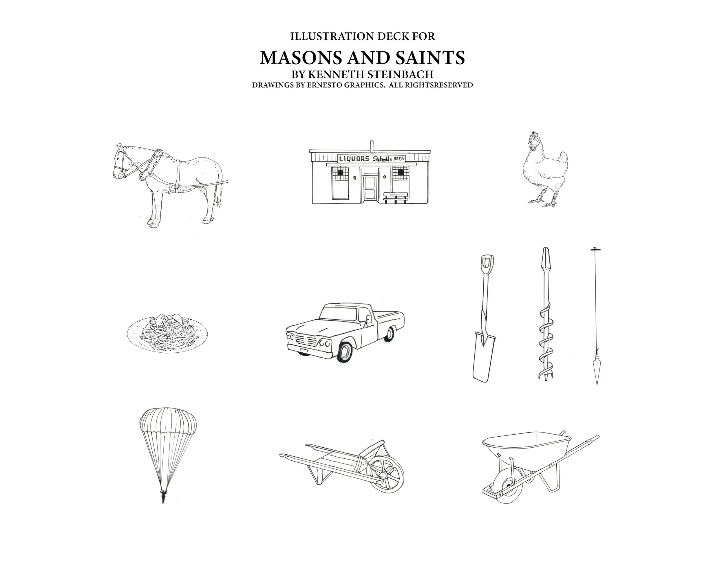 Illustration Deck for Steinbach Story "MASONS AND SAINTS"