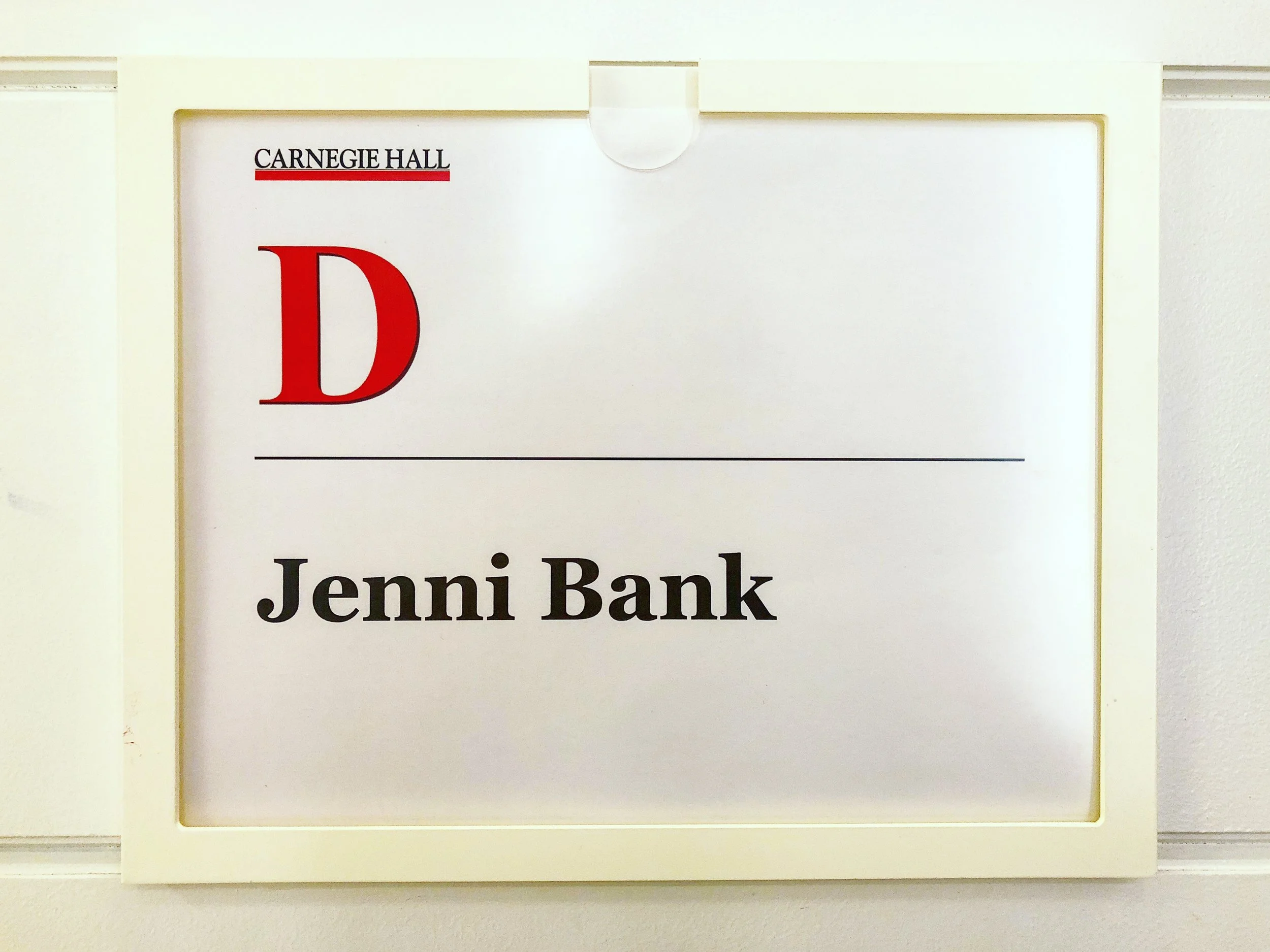 Jenni Bank Carnegie Hall Debut
