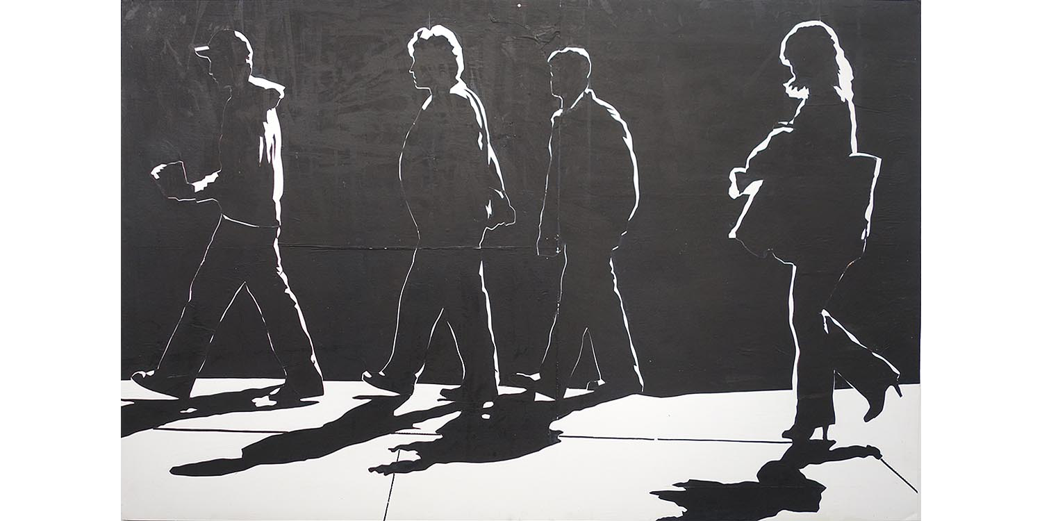 SIDEWALK SHADOWS, BLACK