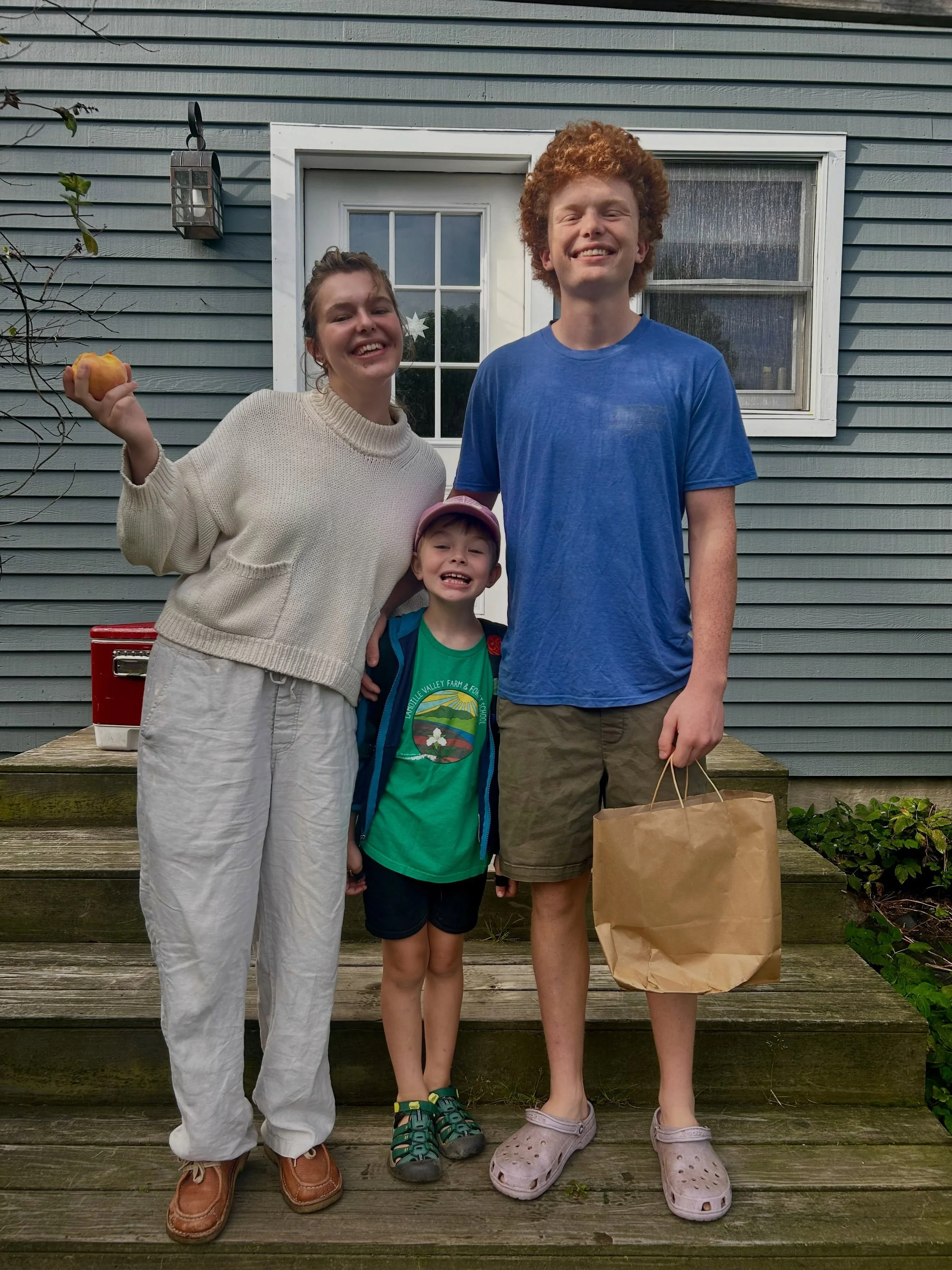 First Day // Last Week

Freddy started his part time hybrid first grade year at the yurt yesterday. On Saturday we'll take the big kids to Maine for their junior years of college and prep school. This is our family and all week we are drawing deeper 