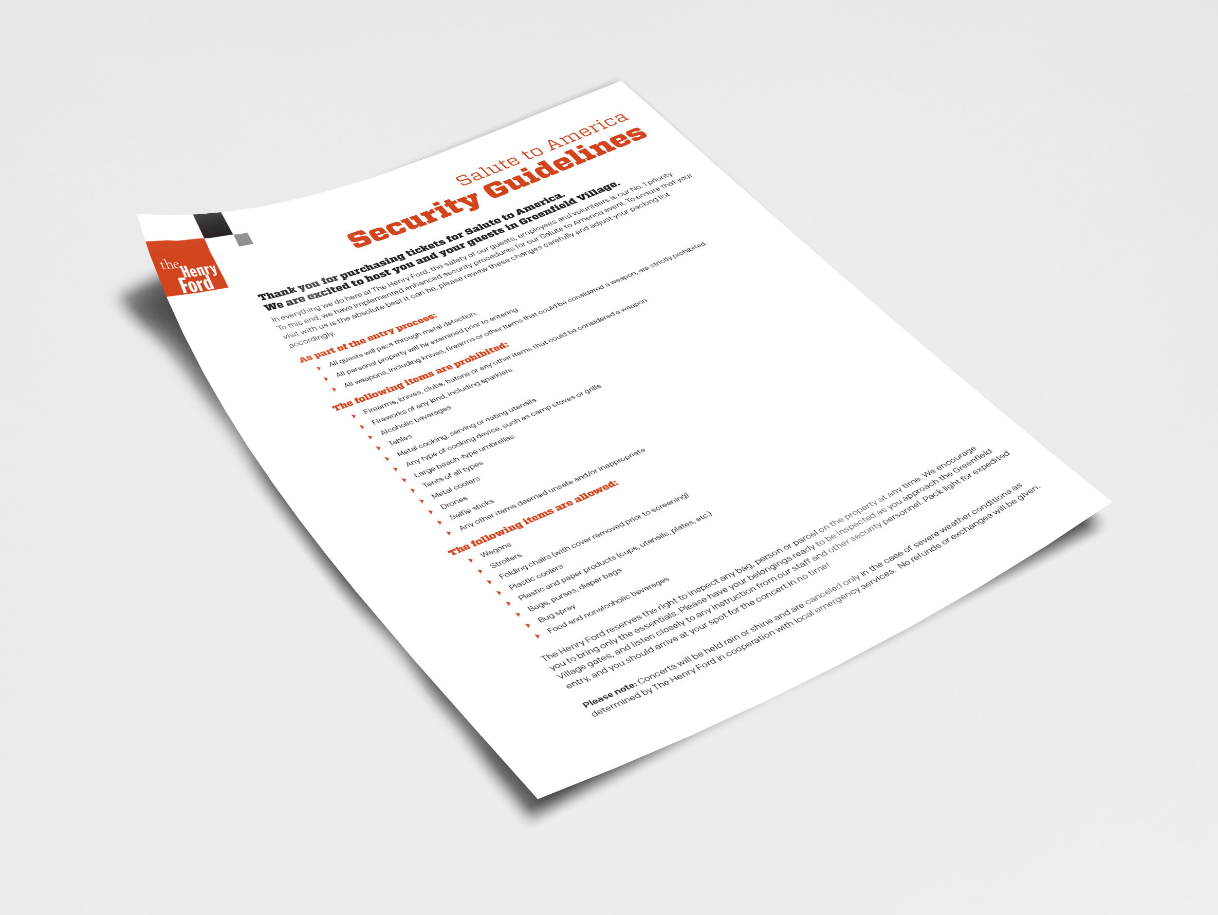Security Guidelines Flyer