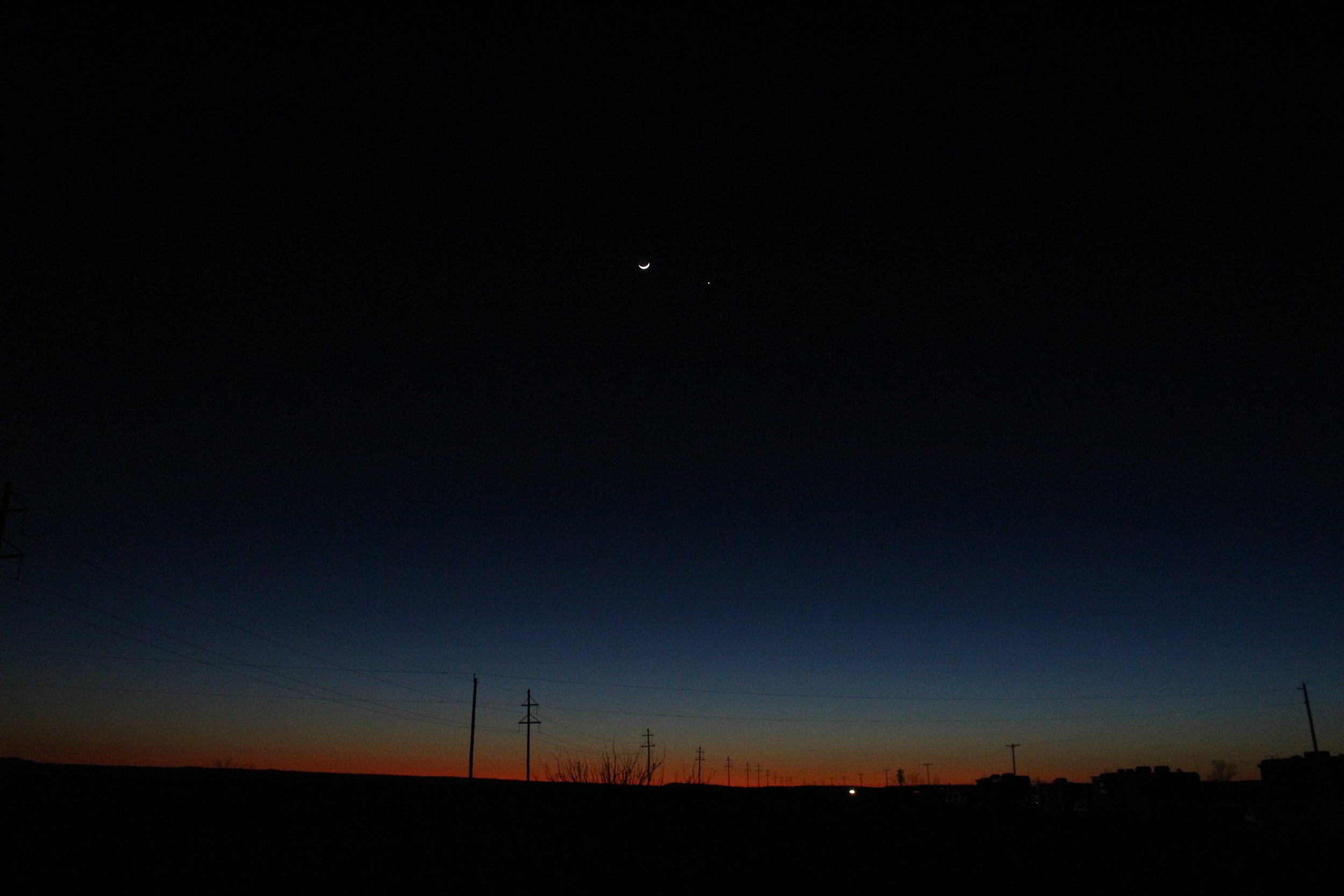  Sunset over the Marfa Lights in Marfa, Texas. 