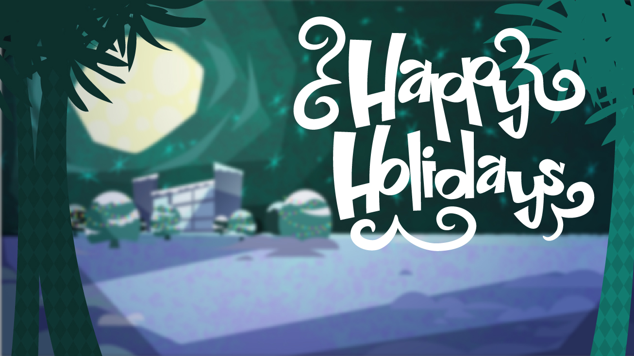 Happy Holidays Lettering for Animated eCard