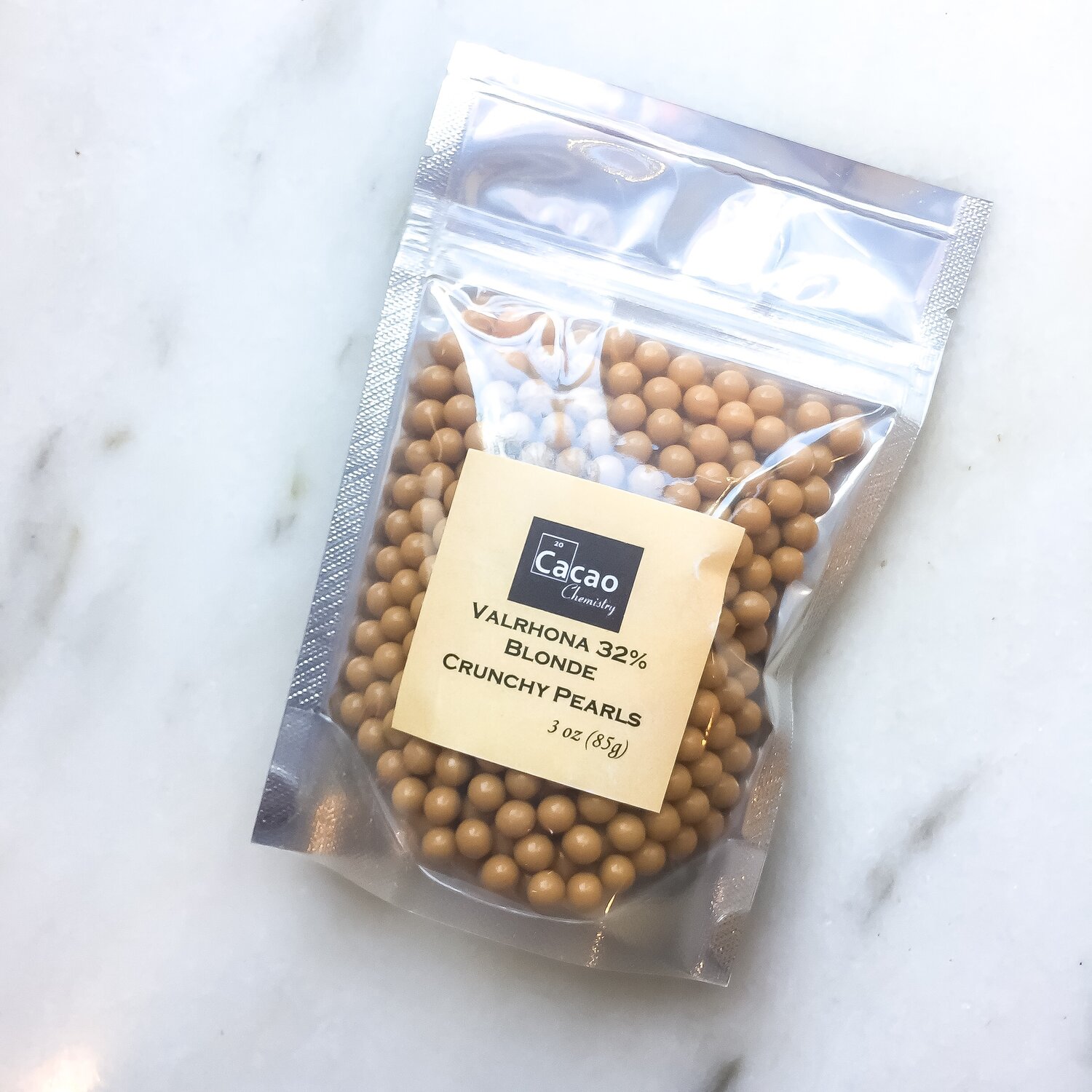 Valrhona Dulcey Crunchy Pearls — Cacao Chemistry Chocolatier