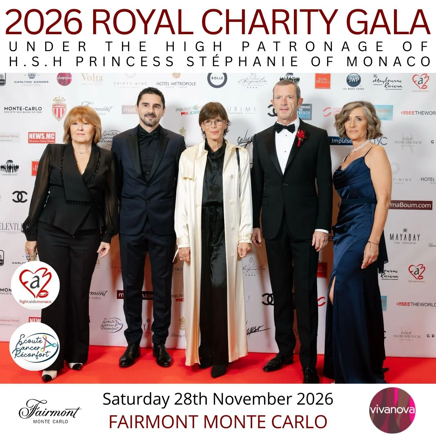 🇲🇨 Club Vivanova Proudly Announces 2026 Royal Charity Gala - Saturday 28th November 2026 
Under the High Patronage and Presence of H.S.H. Princess St&eacute;phanie of Monaco

Reserve Your Place - Tables and Partnerships
https://www.clubvivanova.com