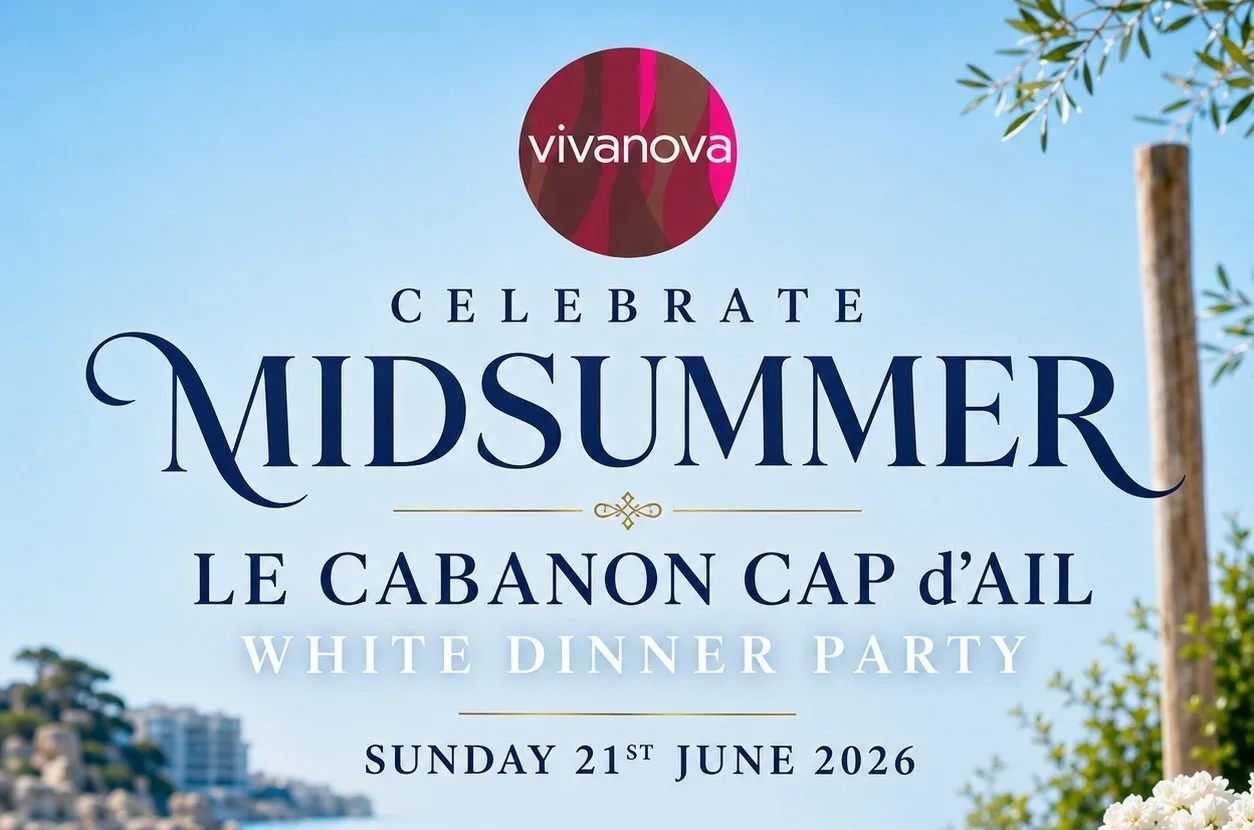 ✨ CELEBRATE MIDSUMMER!
LE CABANON CAP d&rsquo;AIL WHITE DINNER PARTY 

Sunday 21st June 2026 . 7.30pm
Midsummer White Party
Private Seaview Terrace
Premium International Wines
Gourmet Dinner
Valet Parking

&euro;135 per person
Limited to 24 seats

RE