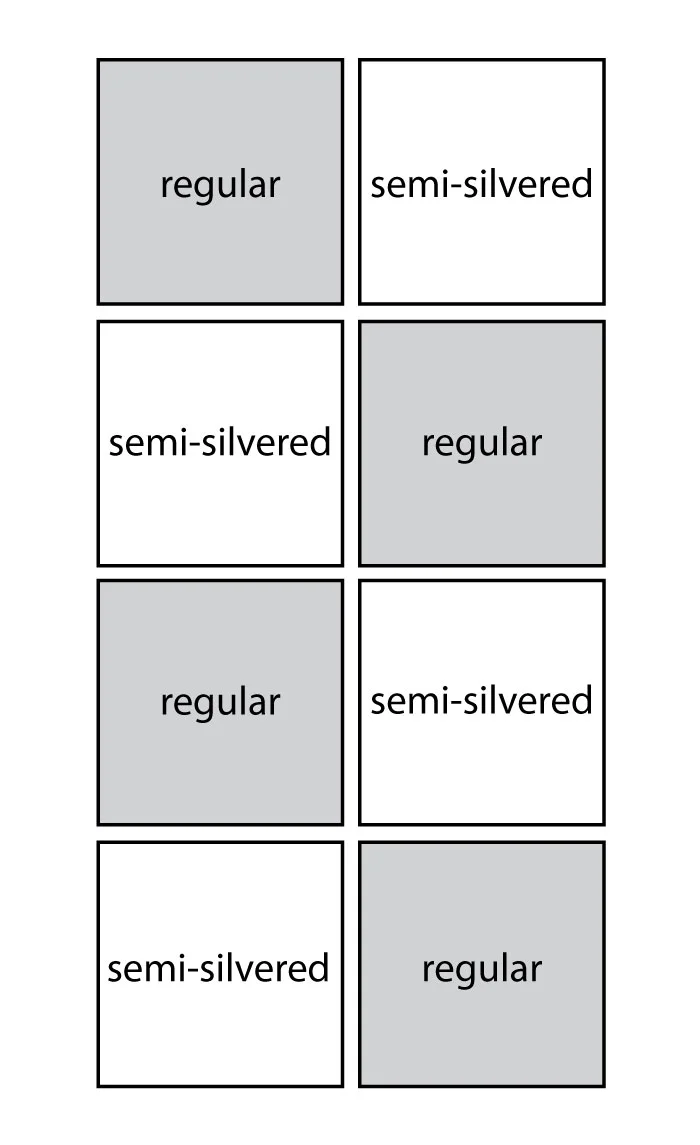Tiled Mirror Wall Layout