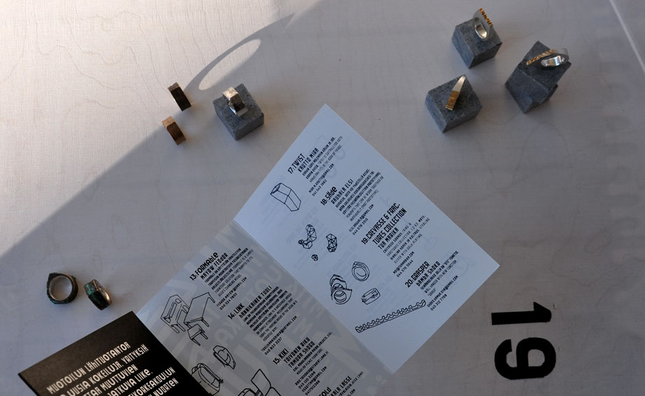 Fractures collection and the Crevasse rings at Helsinki Design week