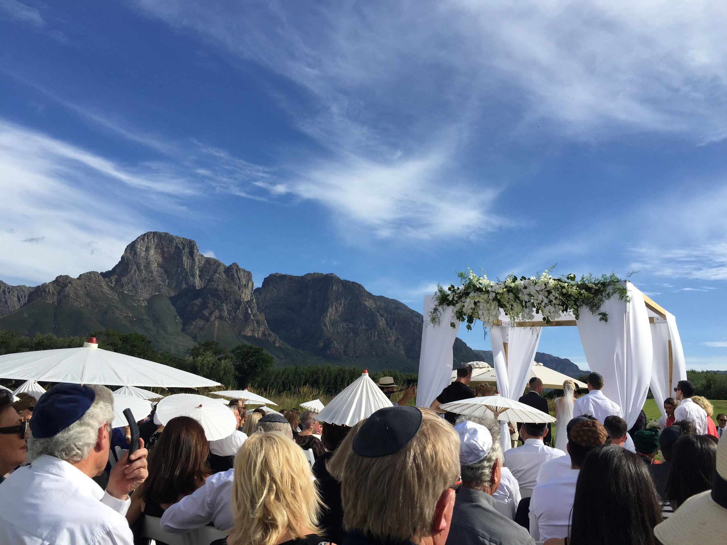 Chupah in Boschendal, Cape Town