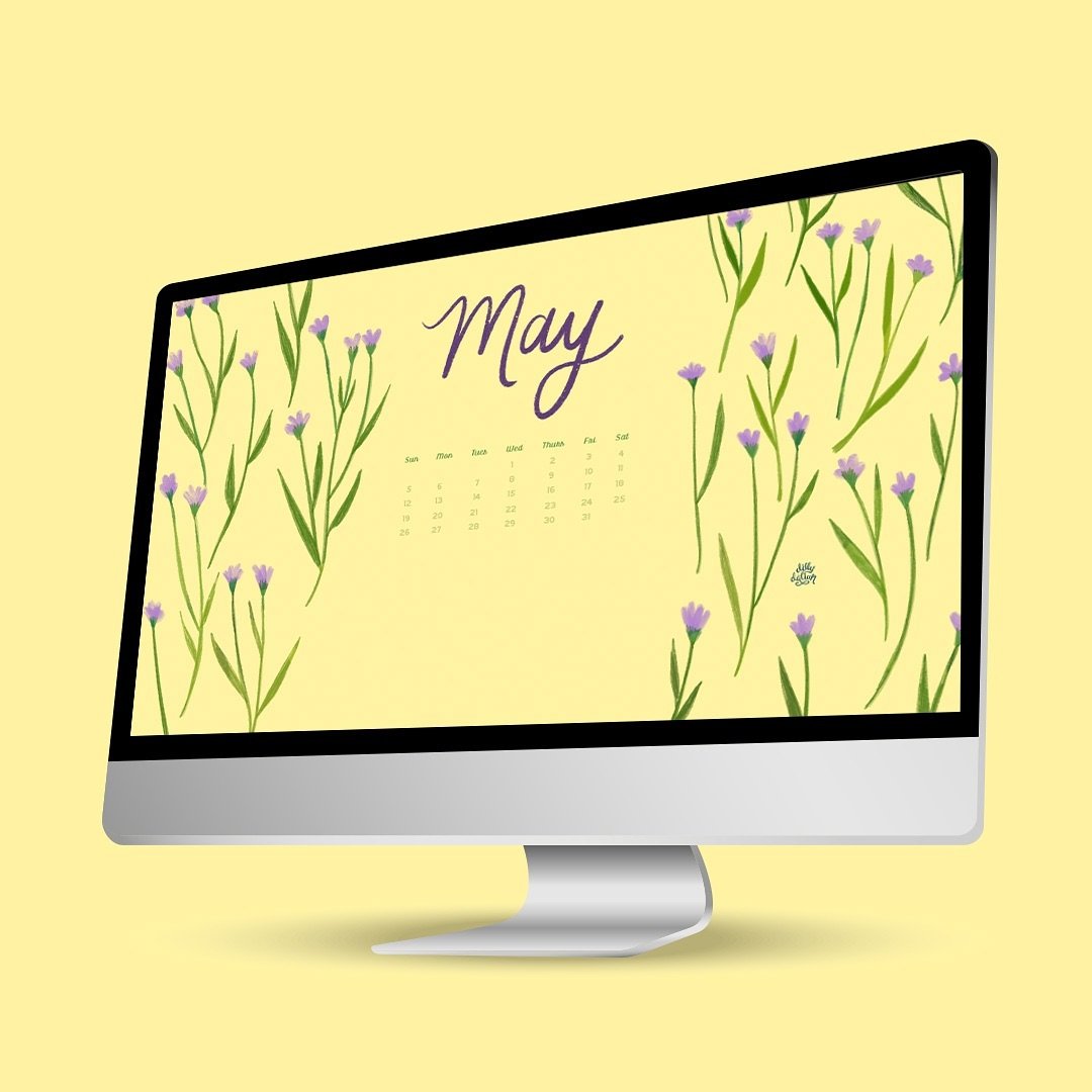 Get your free May desktop at dillydalian.com 💛