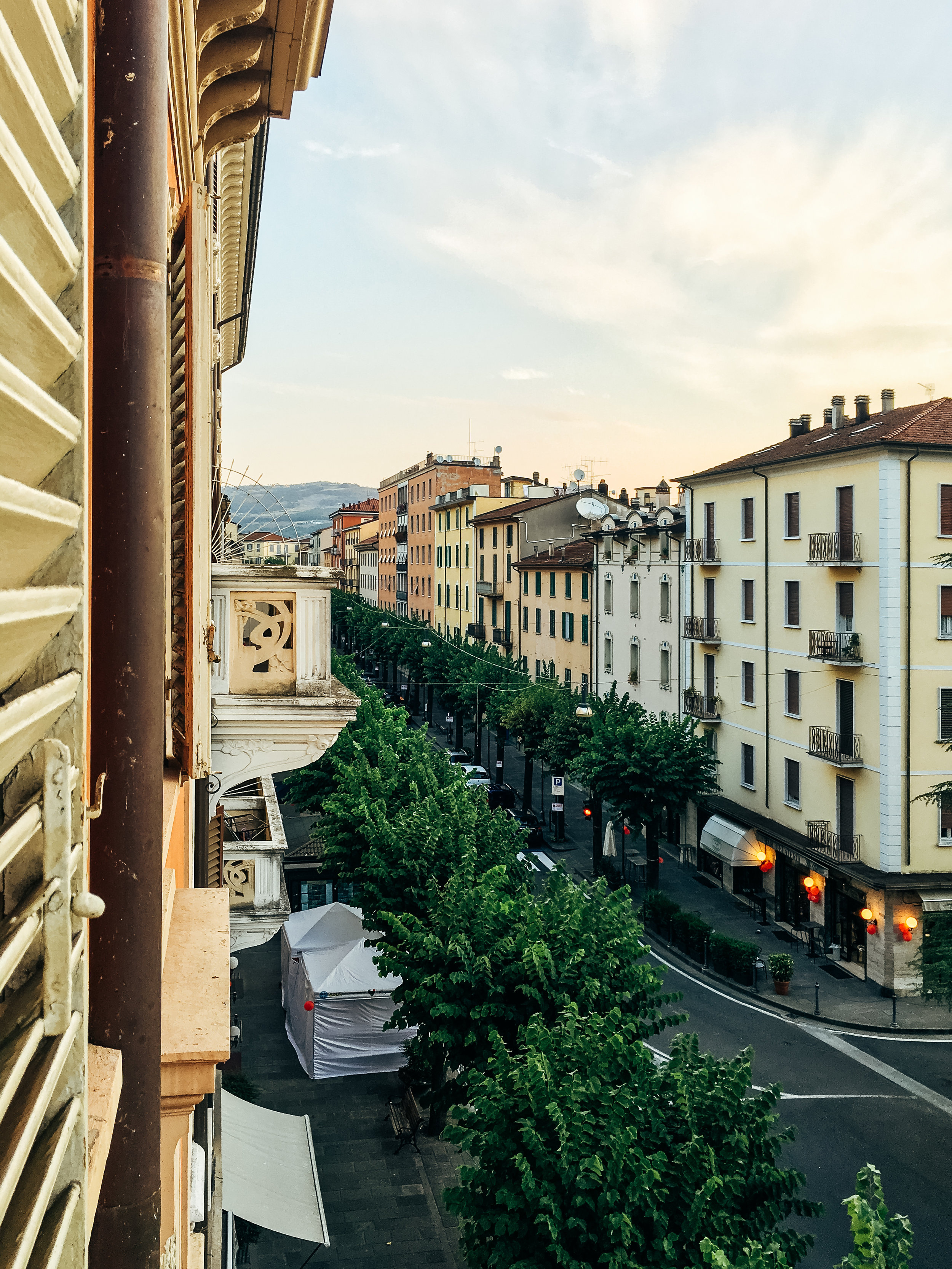 Early rise and empty streets – views from Hotel Roma made getting up a breeze.