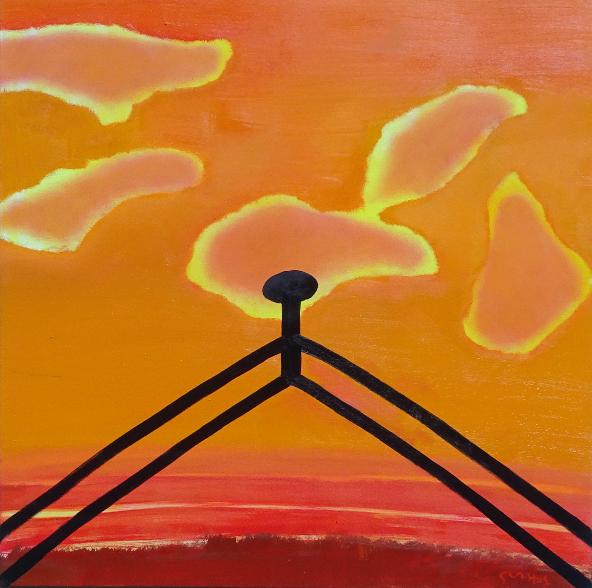Sui Hoe Khoo | Roof at Sunrise | Oil on Canvas |