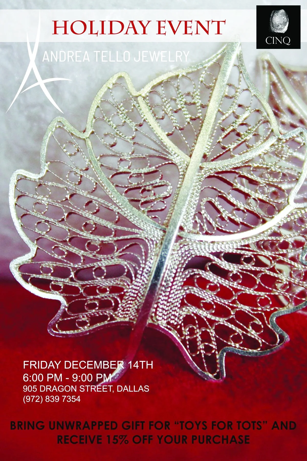 Andrea Tello Jewelry, Holiday Event