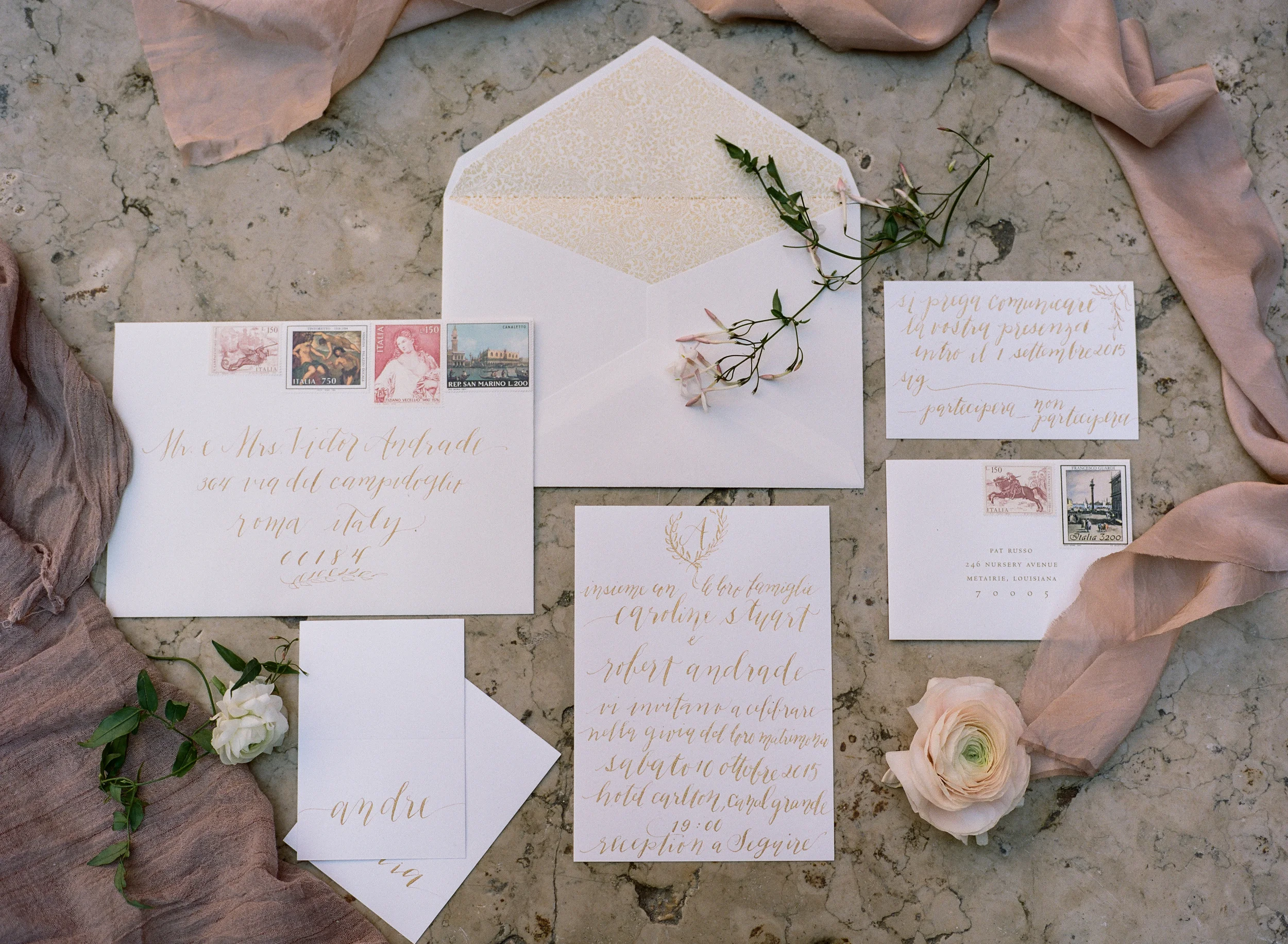 sapphireevents.com | Sapphire Events New Orleans and Destination Luxury Wedding Planning and Design | Elopement in Venice Inspiration | Archetype Studio | Laura Hooper Calligraphy