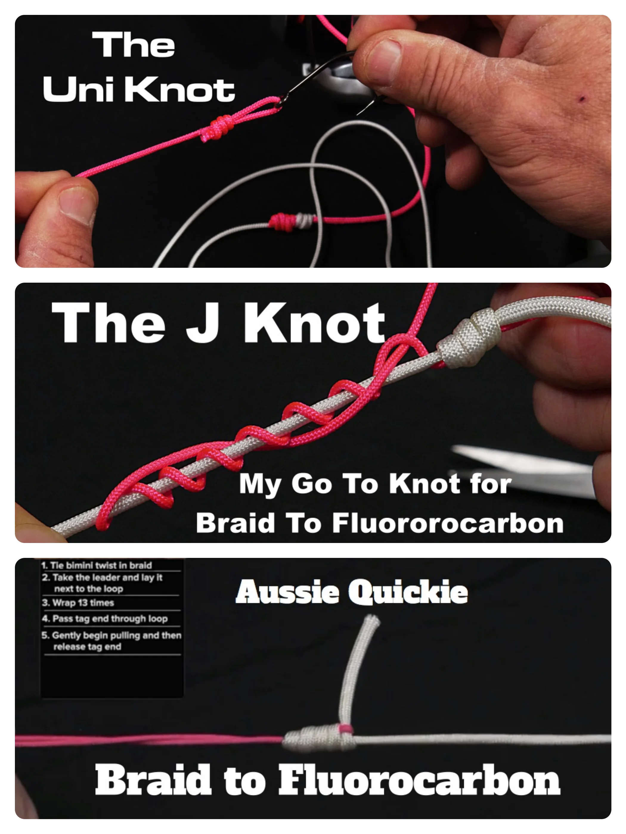 Top 3 Fishing Knots For Braided Line To Fluorocarbon Leader