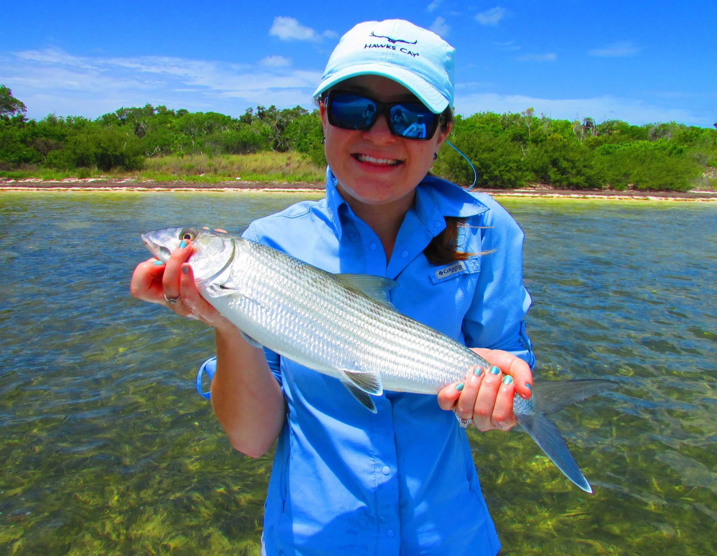 Casey with a beautiful Marquesas bonefish caught with Capt. Shane Wood of Key West, FL
