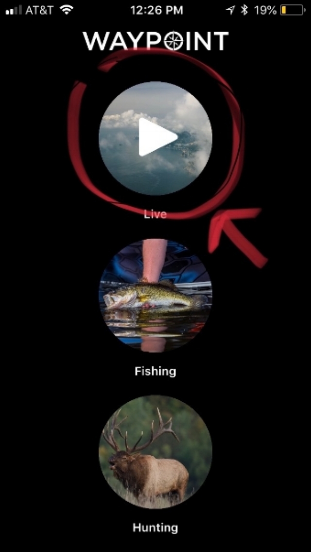 Update your Waypoint app to get the new LIVE feature.