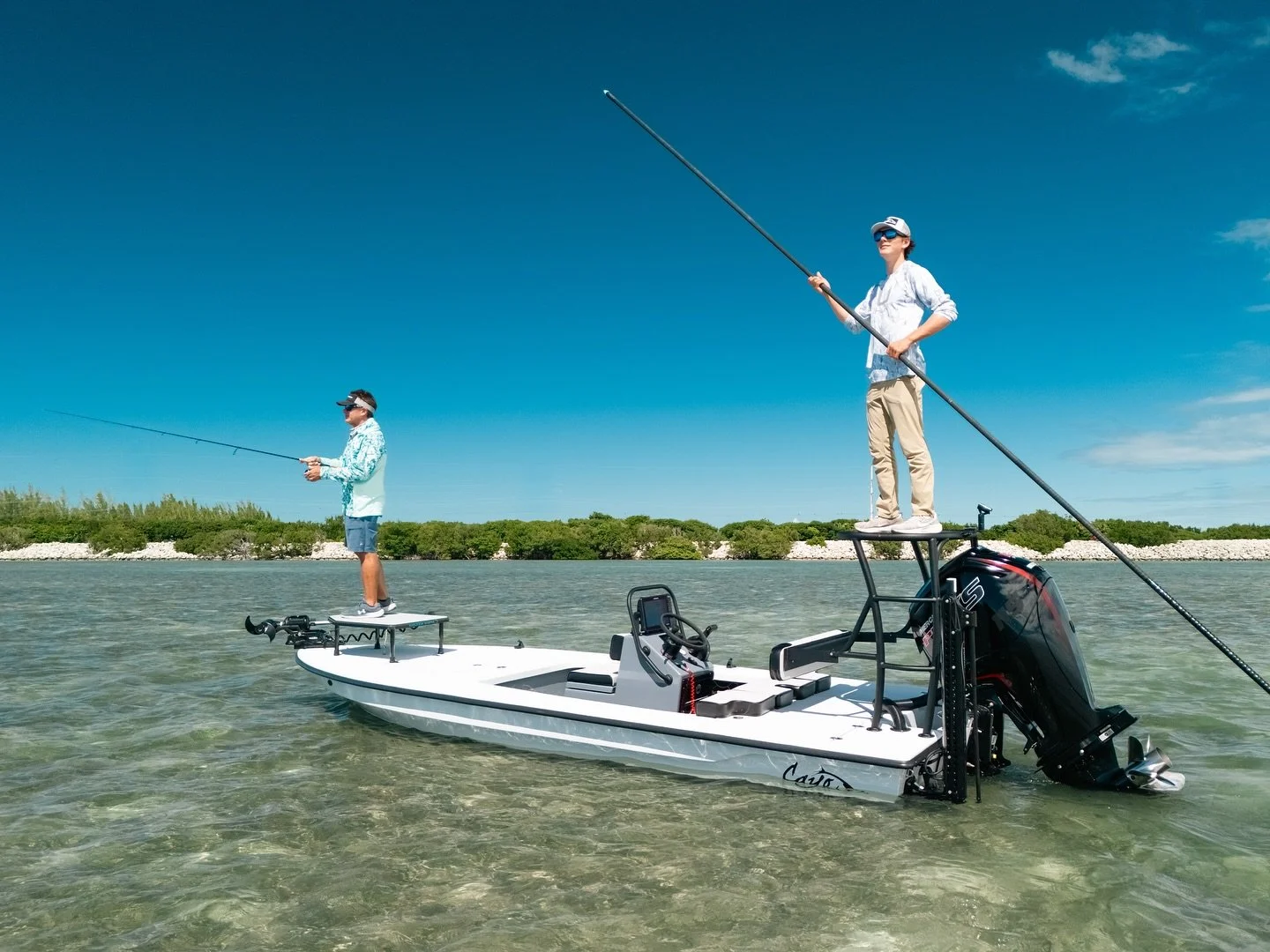 Our new @cayoboatworks 🔥🙌👇
Cayo Boatworks was born from their unwavering passion for shallow water fishing and their relentless pursuit of skiff perfection. 

They pour their hearts and expertise into every aspect of their craft, from conceiving o