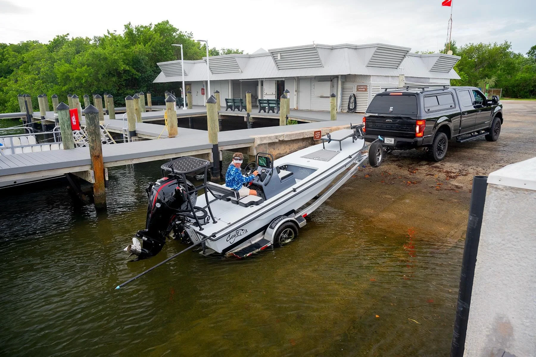 LOAD. LAUNCH. RELAX.
@ameratrail_boat_trailers builds their trailers to fit major boat brands &mdash; including our custom @cayoboatworks &mdash; and they offer additional customized options to fit your specific needs, with their &ldquo;preferred fit