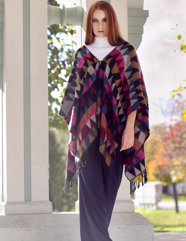 Shawl: Lou Lou's, Turtle Neck: Zara, Pants: M for Mendocino.