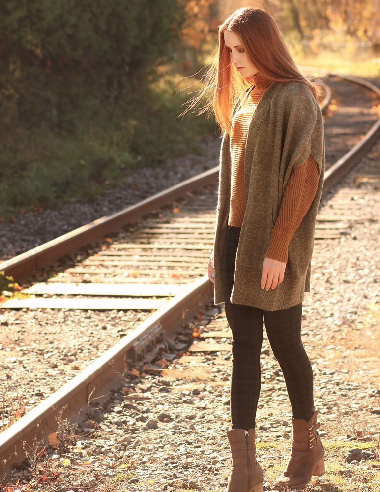 Vest: Banana Republic, Sweater: Loft, Pants: Sanctuary, Shoes: Ecco