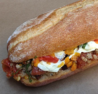 Sausage Pepper Roasted Tomato Melt
