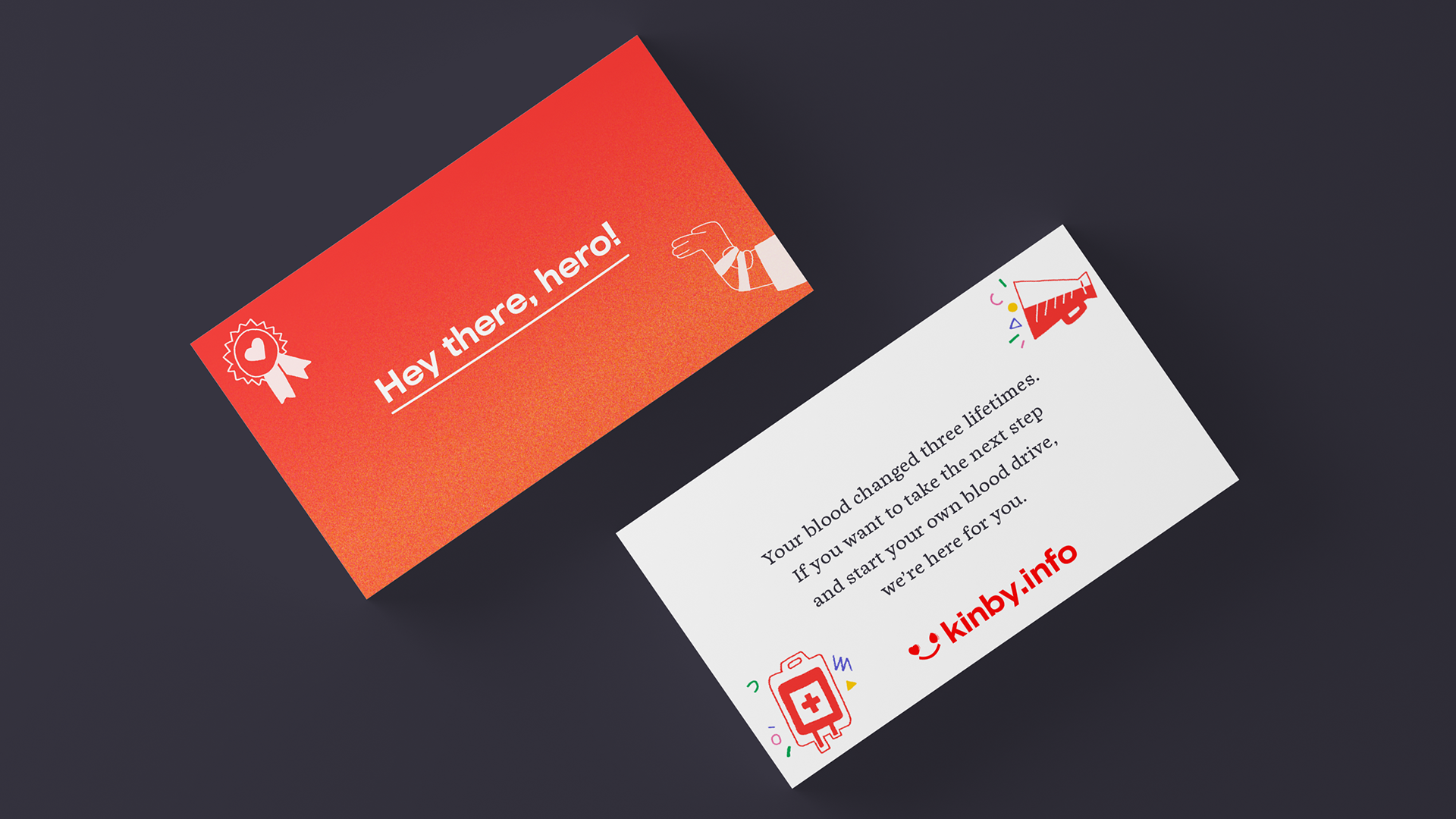 Invitation cards to current blood donors