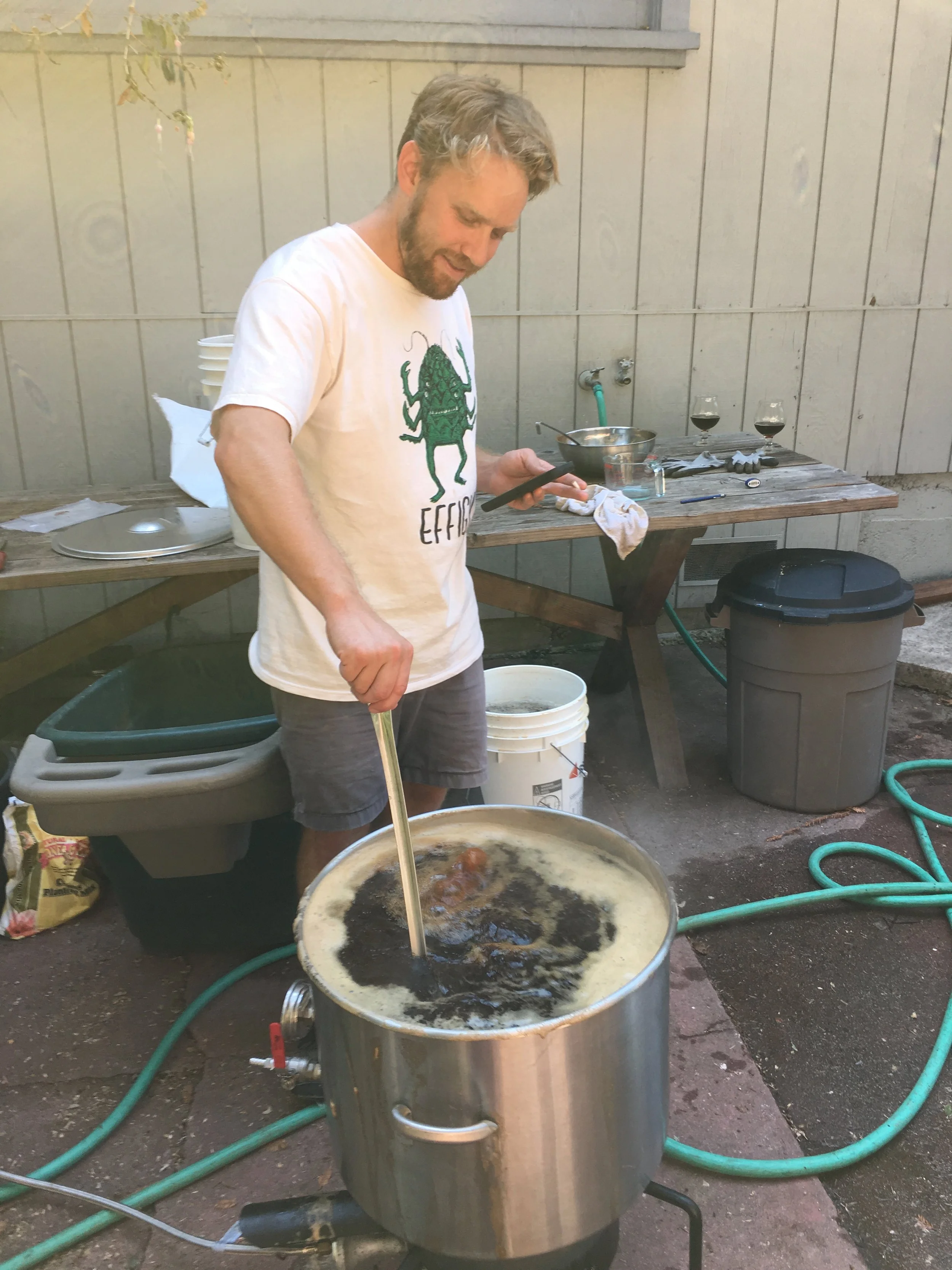 Chris stirring the pot