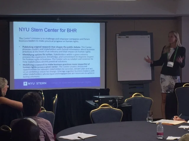  Dorothée Baumann Pauly presents the Center's research agenda at the Academy of Management (AoM) and the Society of Business Ethics (SBE) conference in Vancouver 