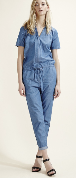 Selected Femme Blue Denim Jumpsuit £75 Simple scandi style here. Equally easy to dress down for daytime with flats and tote.