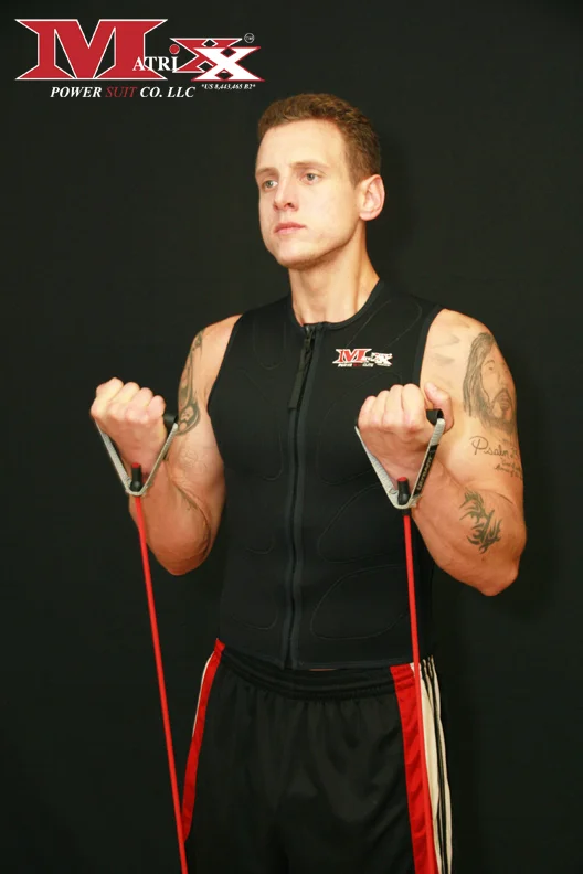 Arm curls w resistance bands