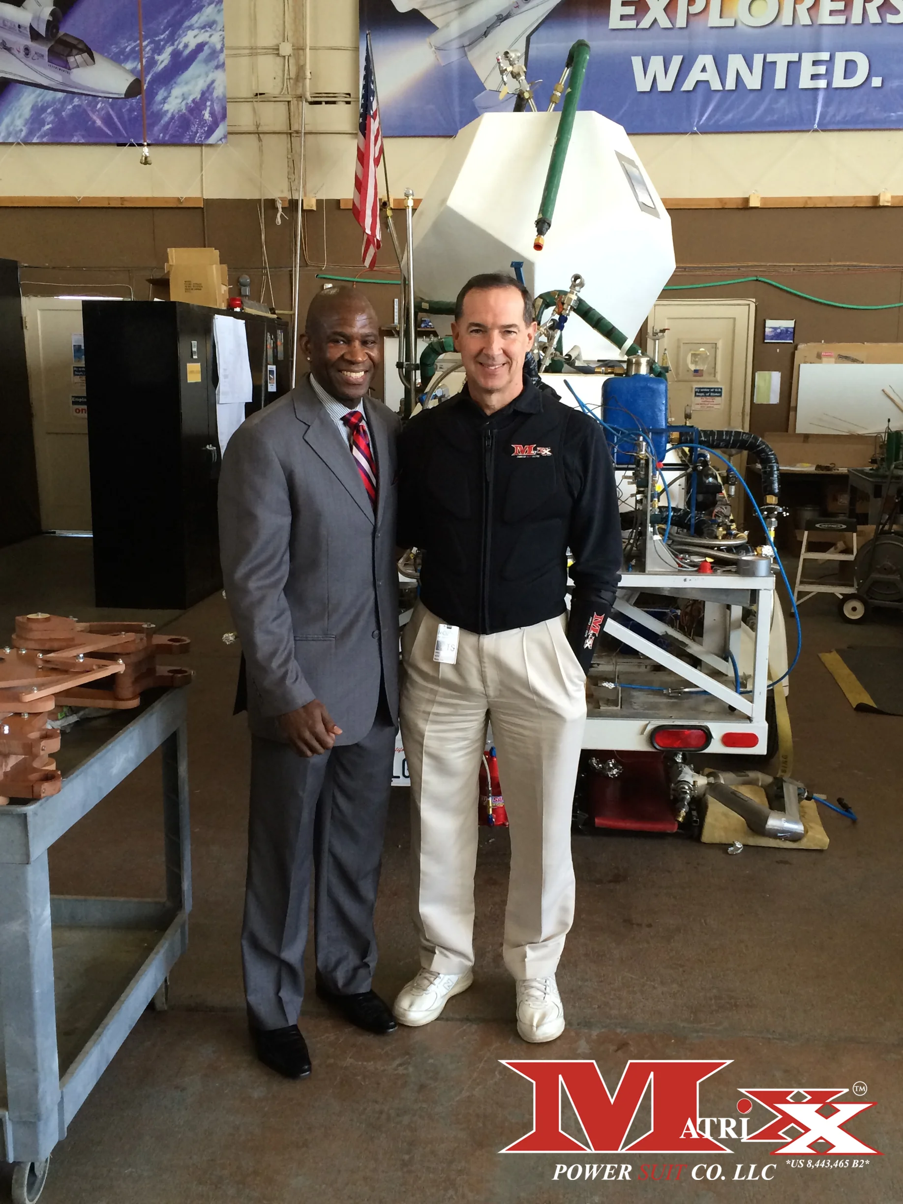 Calvin w Test Pilot Brian Binnie @ XCOR Aerospace 10-11-14